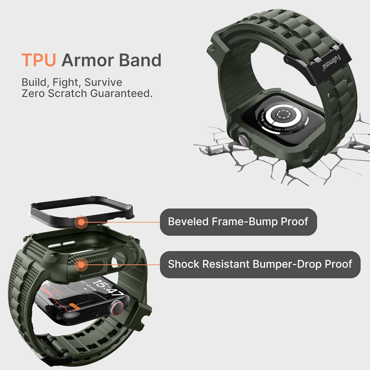 Band with Case for Apple Watch 41/40Mm