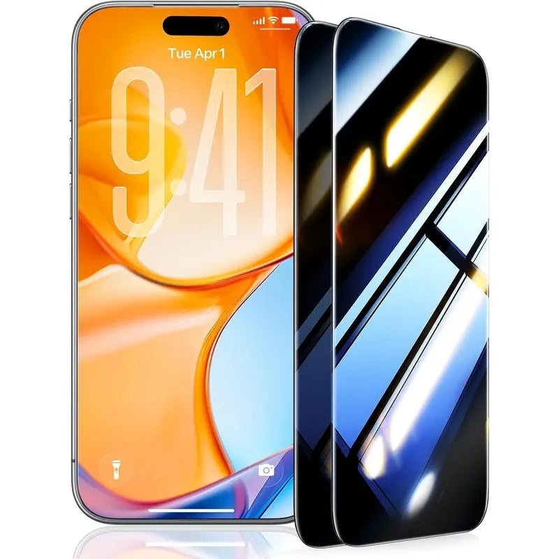 2-Pack Privacy Tempered Glass Screen Protector for Iphone Series (17 Pro Max, 16, 15, 14, 13 Pro Max Plus) - 9H+ Armor, Military Grade Shatterproof, 100% Anti-Spy, Durable Smartphone Protection Accessories