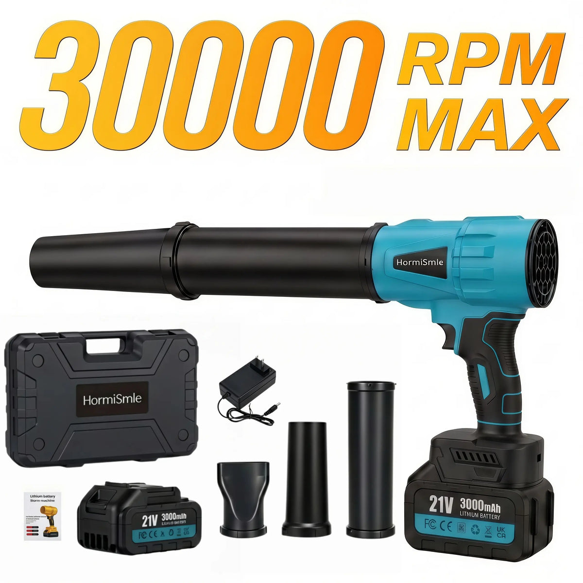 Cordless Battery Operated Rechargeable Handheld Portable High Speed Blower with Pure Copper Turbo Fan, Car Cleaning Tool, Home & Garden Maintenance Aid, Holiday Gift, Battery Operated Leaf Blower