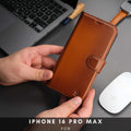 Casper iPhone 16 Pro Wallet Case Leather MagSafe